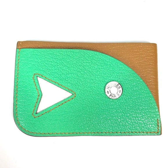 HERMES Green Card Holder - Picture 1 of 8